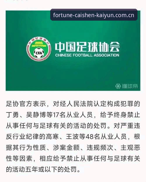 足协第三批禁足名单深度评测：从17人终身禁赛看中国足球反腐风暴